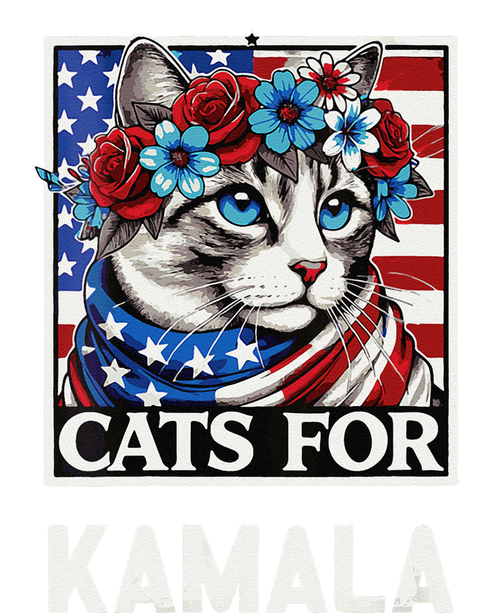 Funny Cat Ladies For Kama La Flor 2024 President Kamala Kids Tie-Dye T-Shirt