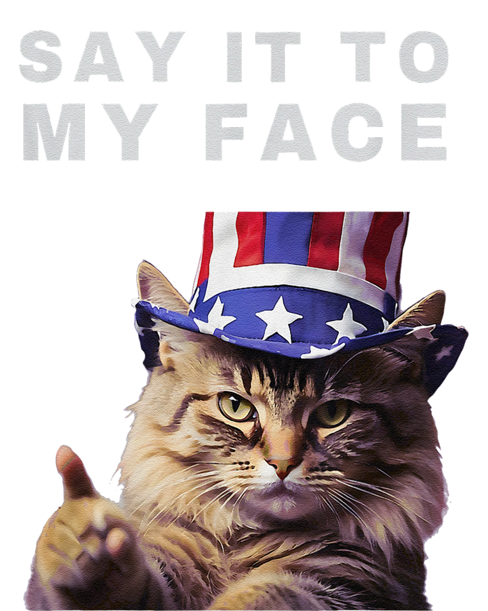 Funny Cat Say It To My Face Kamala Harris Poster