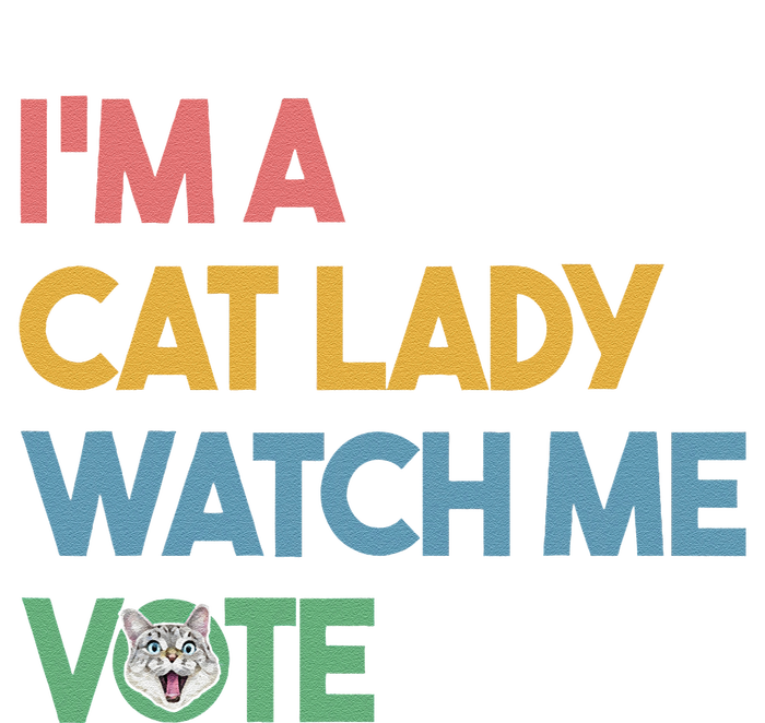 IM A Cat Lady Watch Me Vote Funny President 2024 Election V-Neck T-Shirt