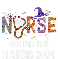 Political Halloween Spooky Nurse Voting For Harris 2024 T-Shirt