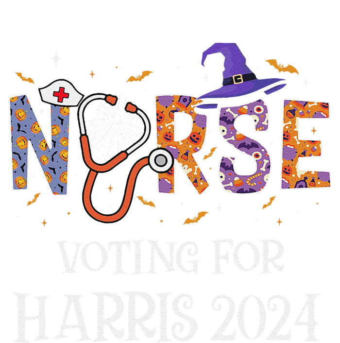 Political Halloween Spooky Nurse Voting For Harris 2024 T-Shirt