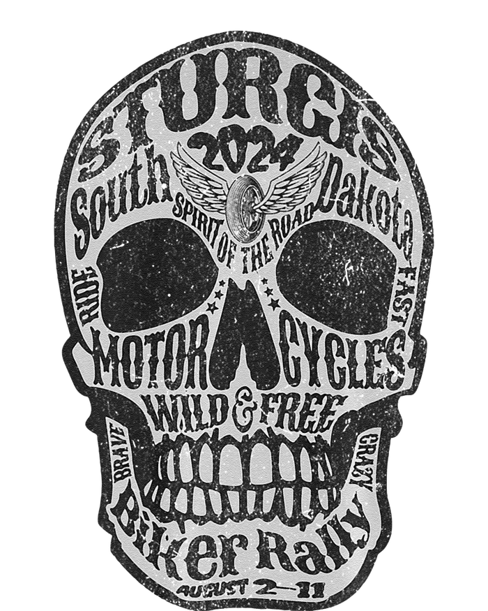 Sturgis Usa 2024 Skull Front Back South Dakota Biker Premium T-Shirt