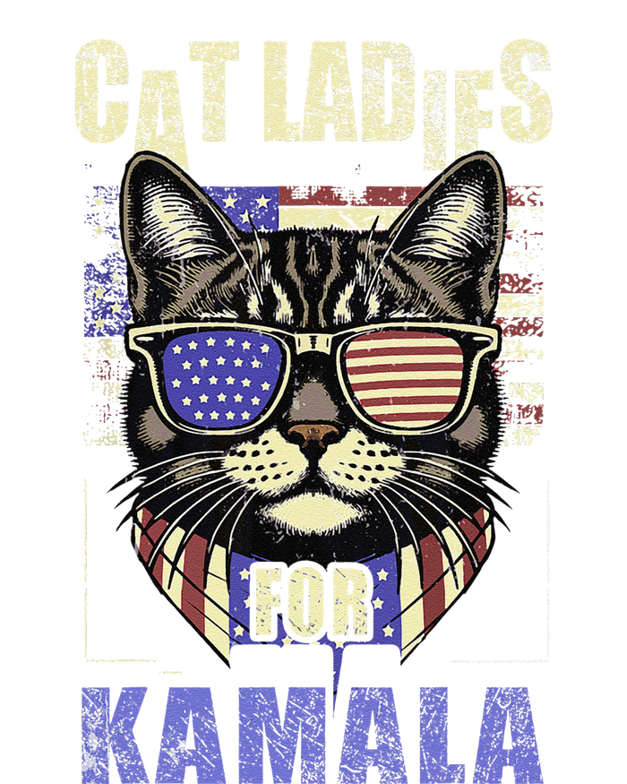 Vintage Childless Cat Ladies For Kamala Harris 2024 Election T-Shirt