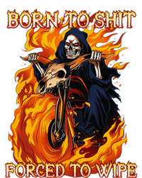 Born To Shit Forced To Wipe Funny Motorbike Skull Riding Kids Hoodie