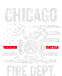 Chicago Illinois Fire Department Thin Red Line Fireman Women's Fleece Hoodie