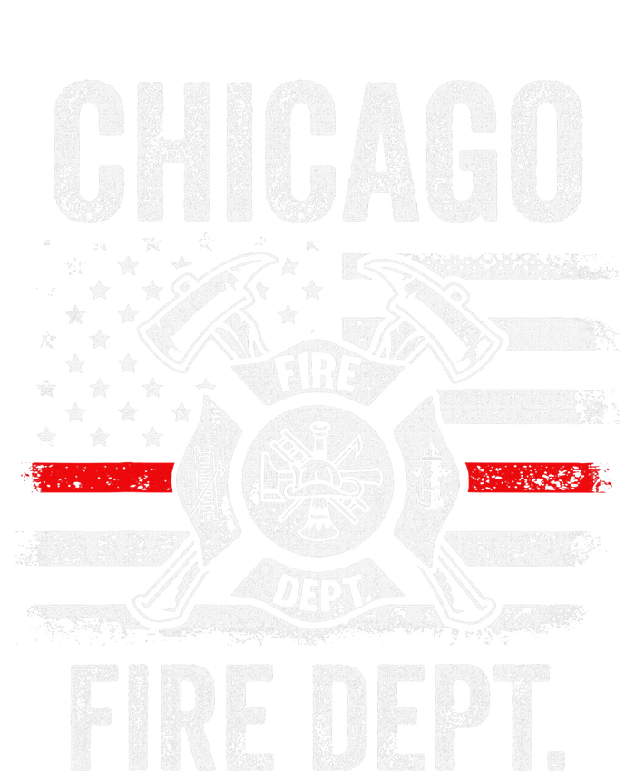 Chicago Illinois Fire Department Thin Red Line Fireman Women's Fleece Hoodie