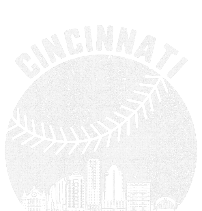 Cincinnati Skyline Baseball Vintage Cincinnati Oh Baseball High Crown Mesh Back Trucker Hat