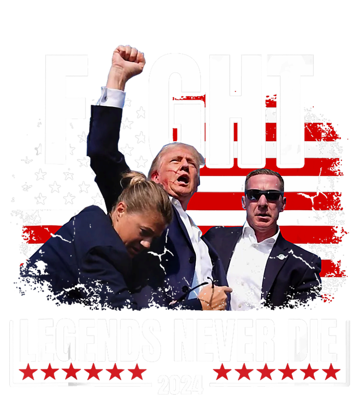 Fight Legends Never Die 2024 Trump Shooting Flat Bill Trucker Hat