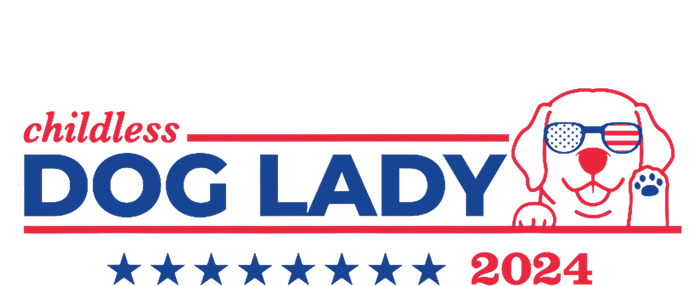 Childless Dog Lady Ladies Voting Election 2024 Usa T-Shirt