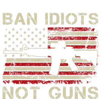 Ban Idiots Not Guns Ar15 Usa Flag 2nd Amendment Funny Gun T-Shirt