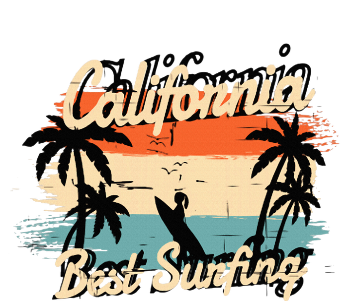 California Surfing Summer Beach Vintage Sunset T-Shirt