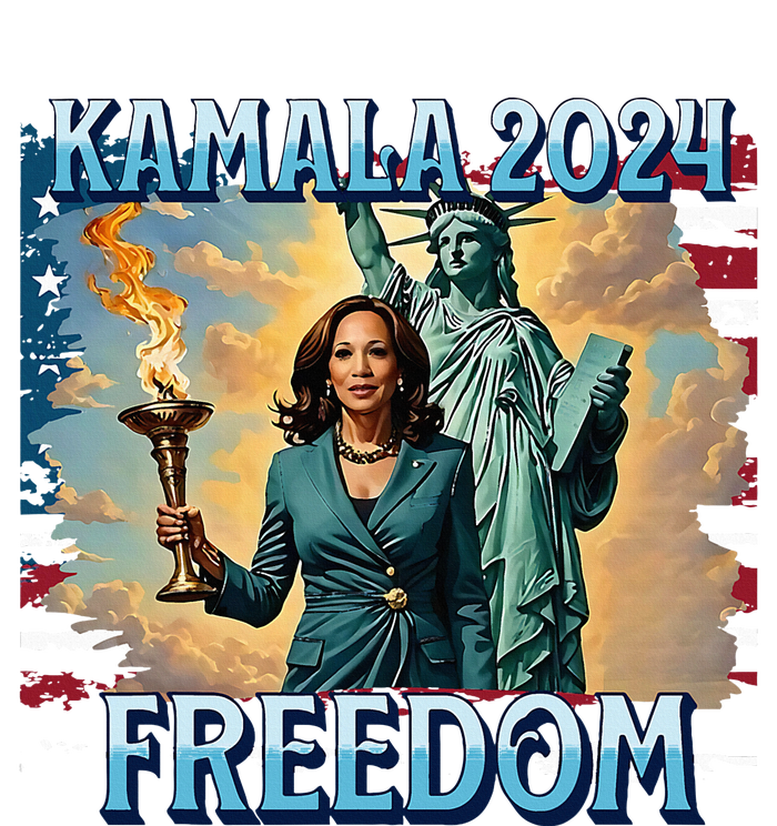 Kamala Harris 2024 For President Campaign Lady Liberty Torch T-Shirt