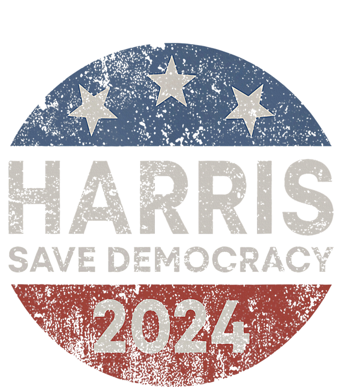 Kamala Harris 2024 Save Democracy Retro Button Election 2024 Tall Sweatshirt