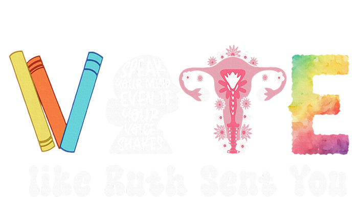 Vote Like Ruth Sent You Uterus Feminist Rbg Zip Tote Bag