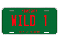 Wild One Minnesota License Plate  State Of Hockey Flat Bill Trucker Hat