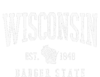 Wisconsin Badger State Est. 1848 State Map Souvenir Gift Toddler T-Shirt