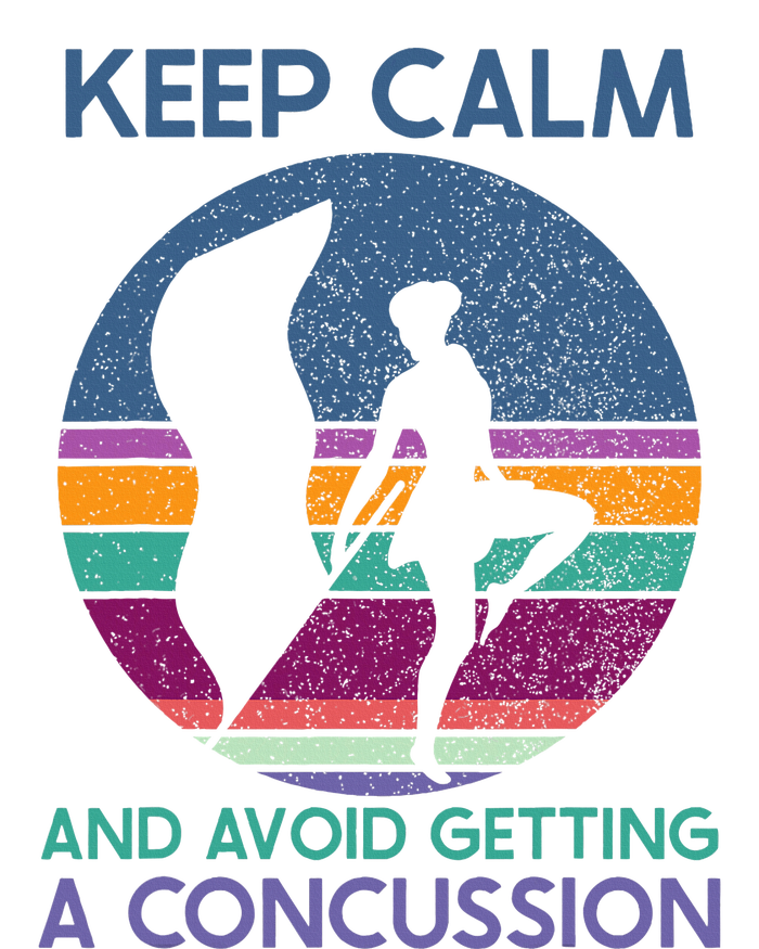 Keep Calm And Avoid Getting A Concussion Retro Color Guard T-Shirt