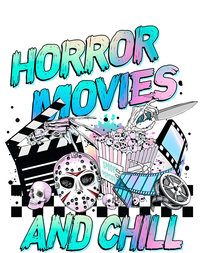 Horror Movies And Chill Retro Halloween Tank Top