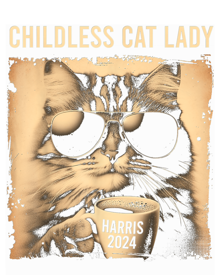 Childless Cat Lady Vintage Coffee Cat Toddler Long Sleeve Shirt