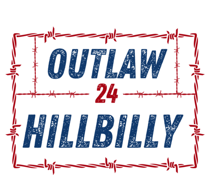 Outlaw Hillbilly 2024 Barbed Wire Western Trump Vance 2024 Kids Hoodie