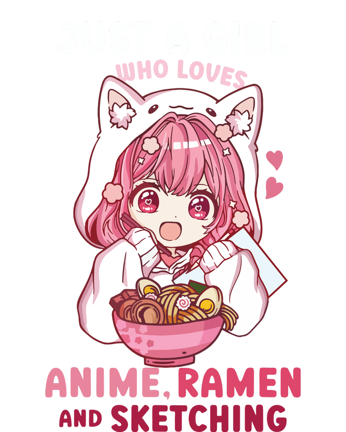 Anime Ramen Sketching Just A Girl Who Loves Anime Sketching T-Shirt