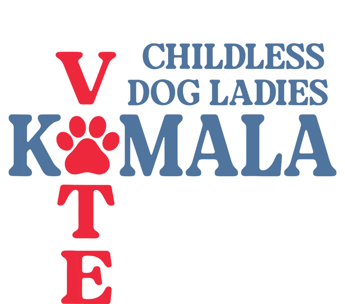 Childless Dog Ladies Vote For Kamala Harris 2024 Dog Lady T-Shirt