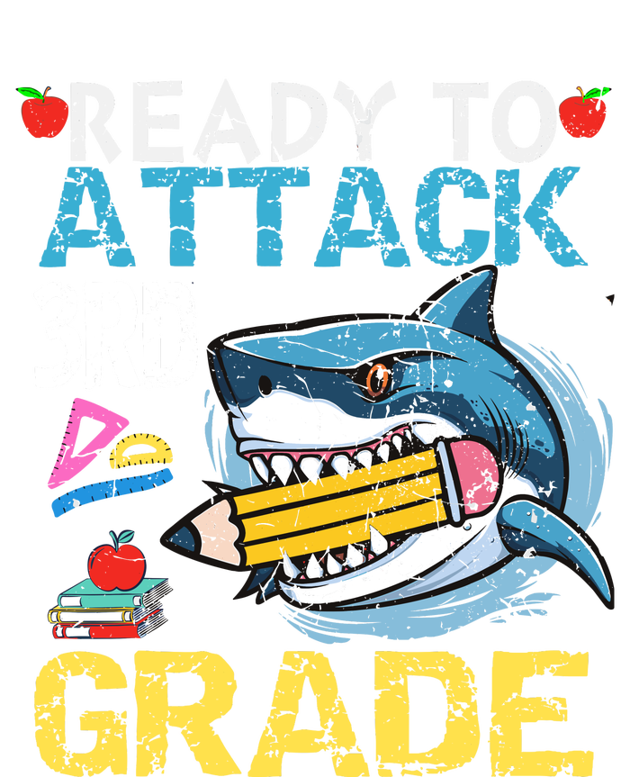 Ready To Attack 3rd Grade Funny Shark 3rd First Day School Tank Top