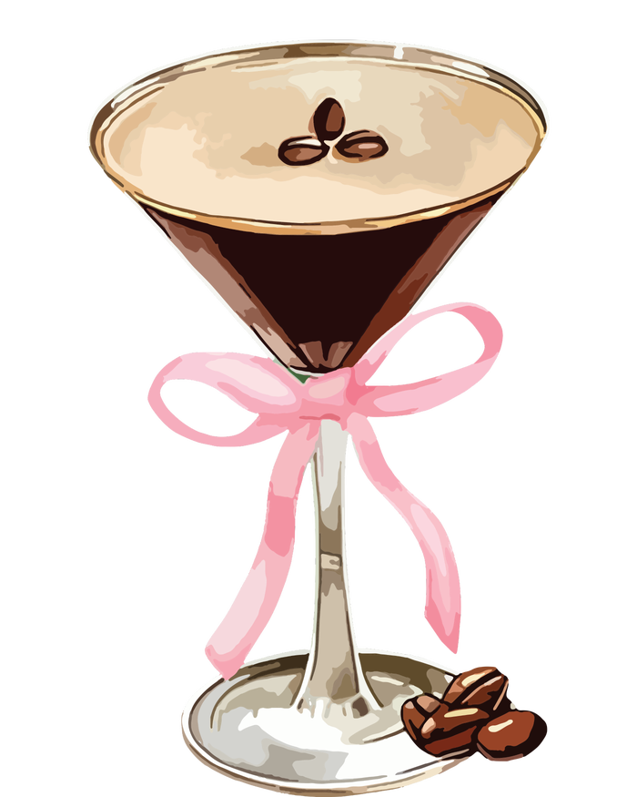 Espresso Martini Bow Graphic For Girl Women Women's T-Shirt