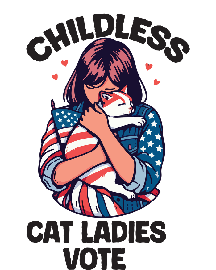 Childless Cat Ladies Vote Graphic Flexfit Unipanel Trucker Cap