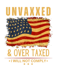 I Will Not Comply Unvaxxed Over Taxed American Flag Women's Strappy Tank