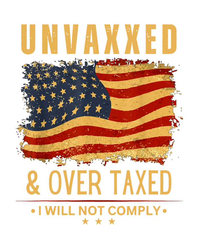 I Will Not Comply Unvaxxed Over Taxed American Flag Women's Strappy Tank