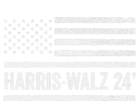 Harris Walz 2024 Election Kamala Tim Waltz American Flag Flat Bill Trucker Hat