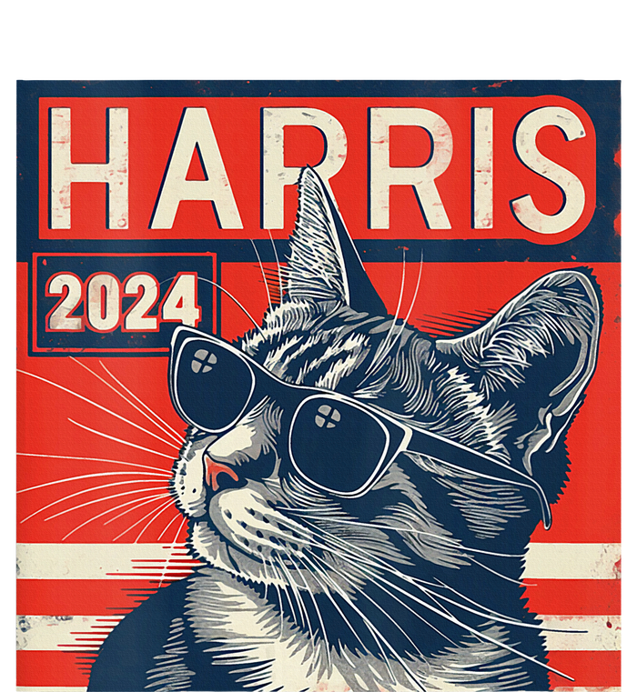 Kamala Harris For President 2024 Katmala Funny Cat Dry Zone Grid Polo