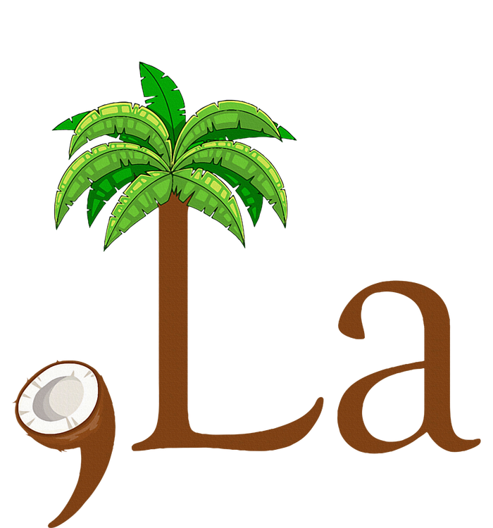 Coconut Palm Tree Comma + La Kamala Harris President 2024 T-Shirt