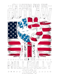 IM Voting For The Outlaw And The Hillbilly 2024 Us Flag Women's Knotted Racerback Tank