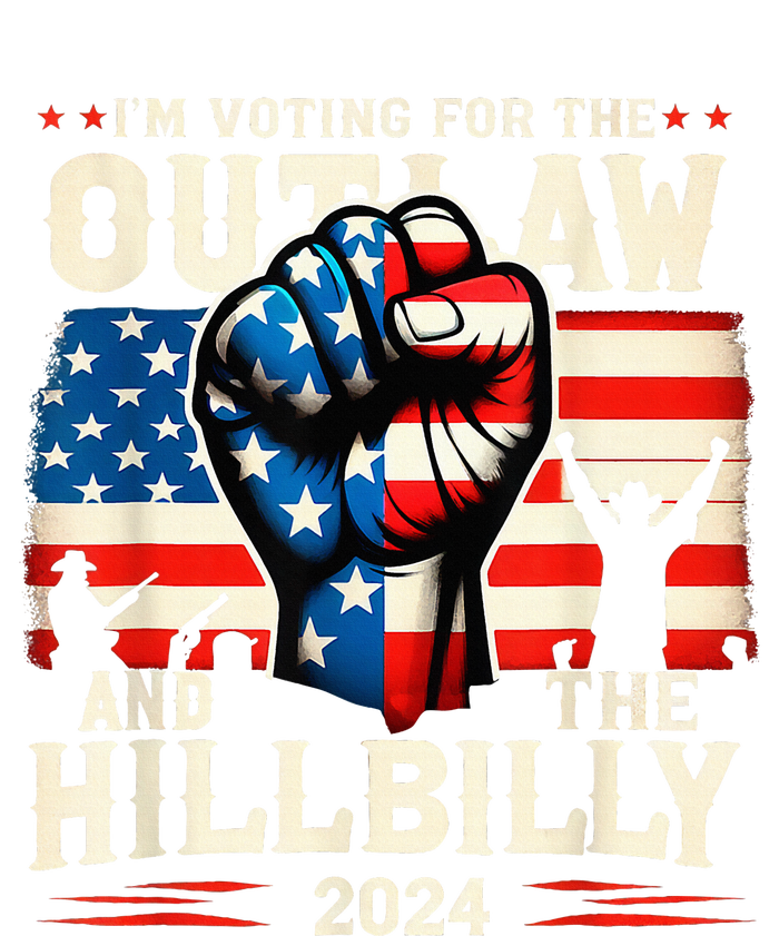 IM Voting For The Outlaw And The Hillbilly 2024 Us Flag Premium T-Shirt