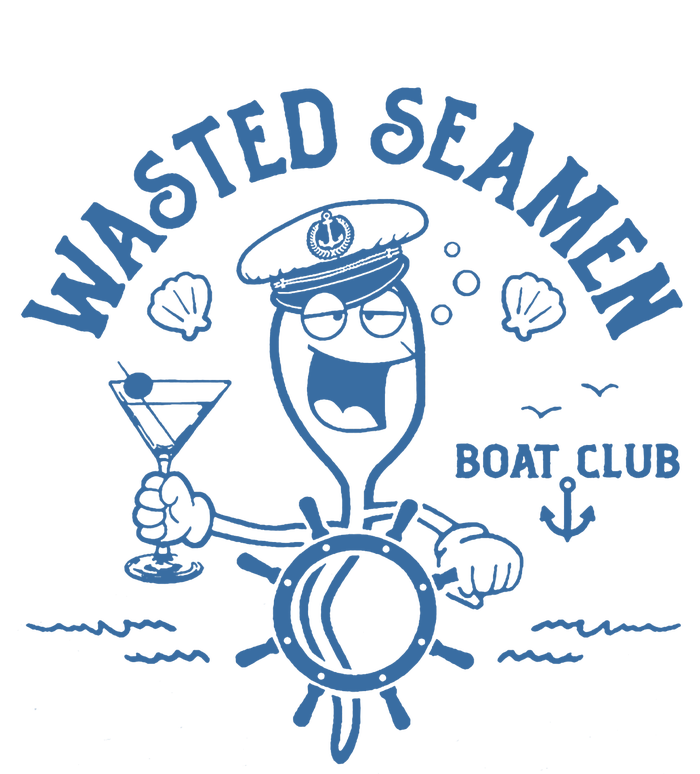 Wasted Seamen Boat Club Cropped Pullover Crew