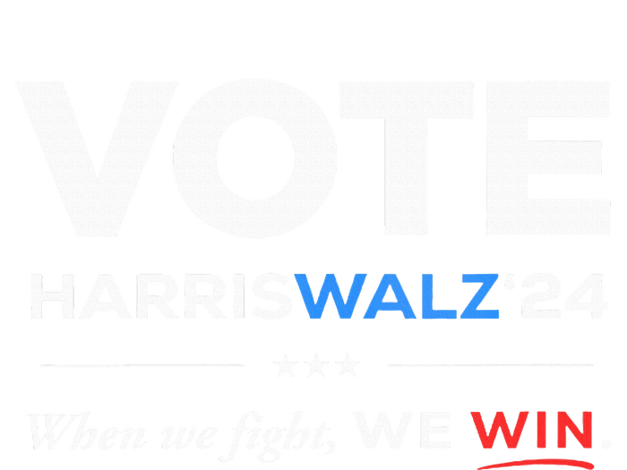 Vote Kamala Harris & Tim Walz 24 When We Fight We Win Snapback Five-Panel Rope Hat