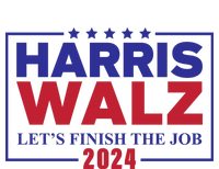 Harris Walz 2024 Let's Finish The Job Short Acrylic Beanie