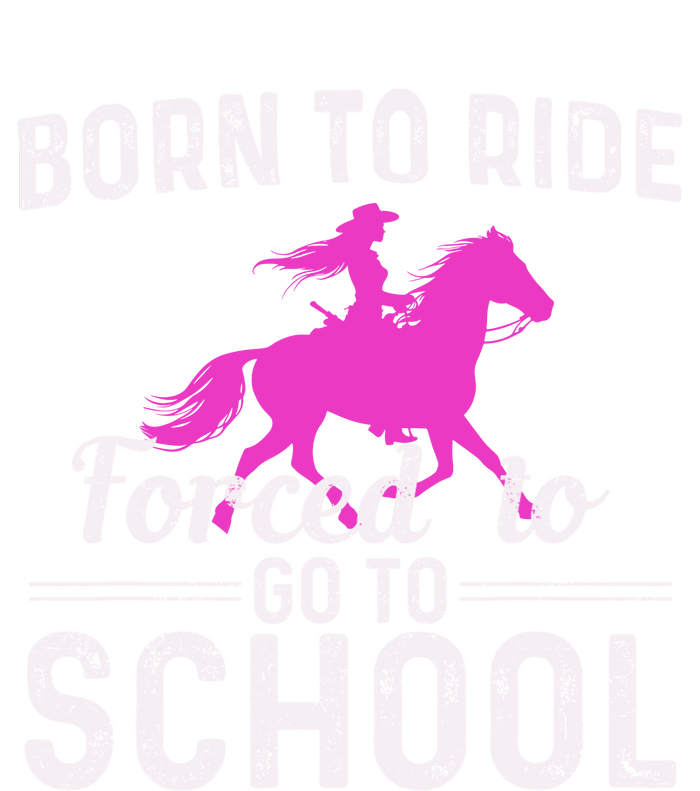 Born To Ride Forced To Go To School Funny Gift Sustainable Knit Beanie