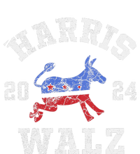 Harris Walz 2024 Election Kamala Harris Tim Waltz 2024 Striped Beanie with Solid Band