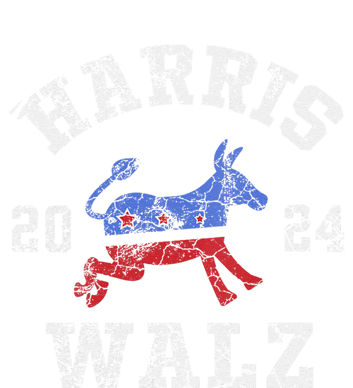 Harris Walz 2024 Election Kamala Harris Tim Waltz 2024 Striped Beanie with Solid Band