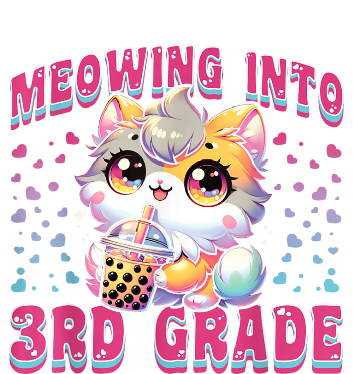 Cute Meowing Into 3rd Grade Cat For First Day Of 3rd Grade T-Shirt