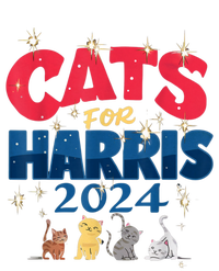 Cat Design Cats For Kamala Funny Harris Supporter Women's T-Shirt