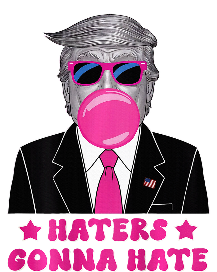 Haters Gonna Hate Funny Sunglasses Trump Bubble Gum 2024 Wool Snapback Cap