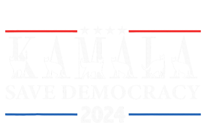 Kamala Harris Cat Lettering Positive Save Democracy Coaster