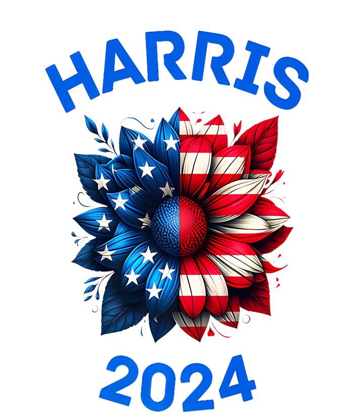 Sunflower Kamala Harris 2024 Flat Bill Trucker Hat