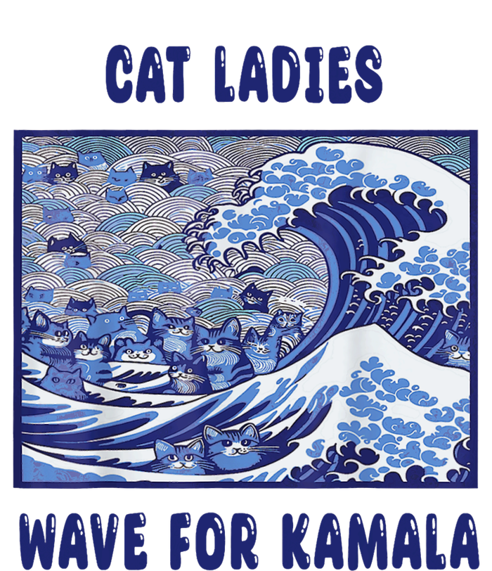 Cat Ladies Wave For Kamala Funny Cat President 2024 Tote Bag