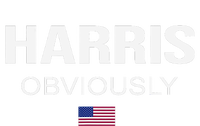 Harris Obviously For President 2024 Kamala American Flag T-Shirt