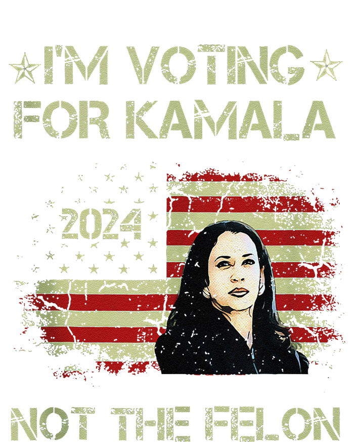 IM Voting For Kamalaharris 2024 Not The Felon Us Flag Gift Premium Hoodie